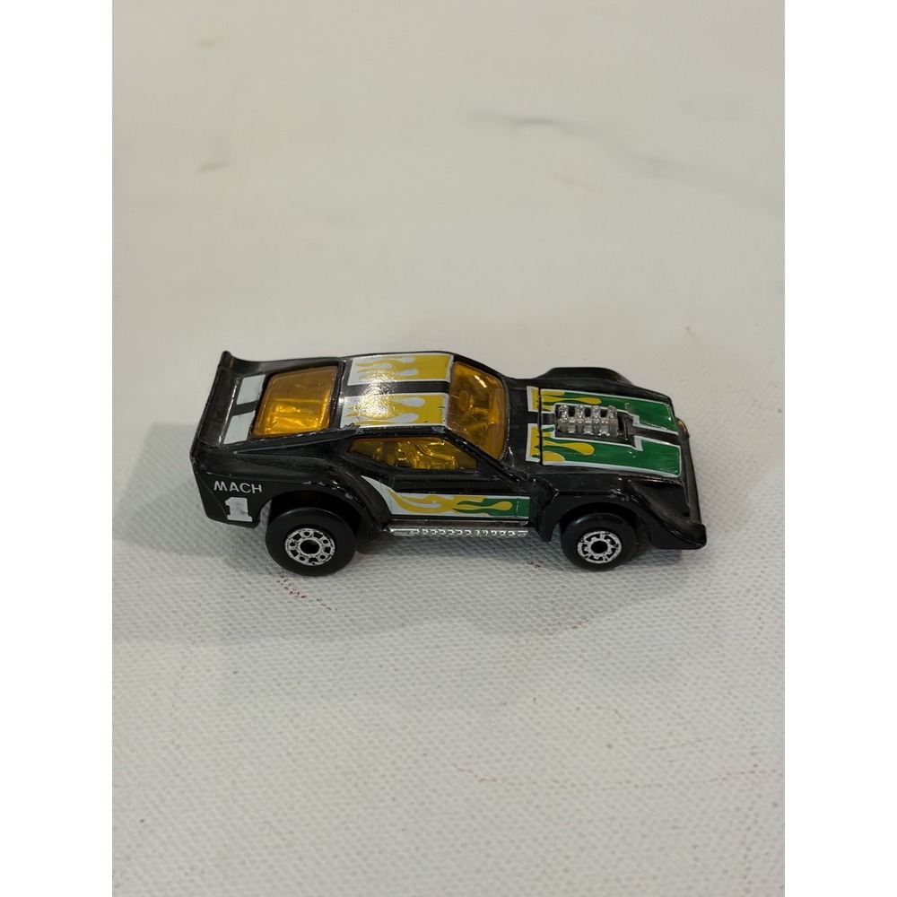 Matchbox IMSA Mach 1 Ford Mustang MB67 Diecast 1/64 Black Green Yellow Car